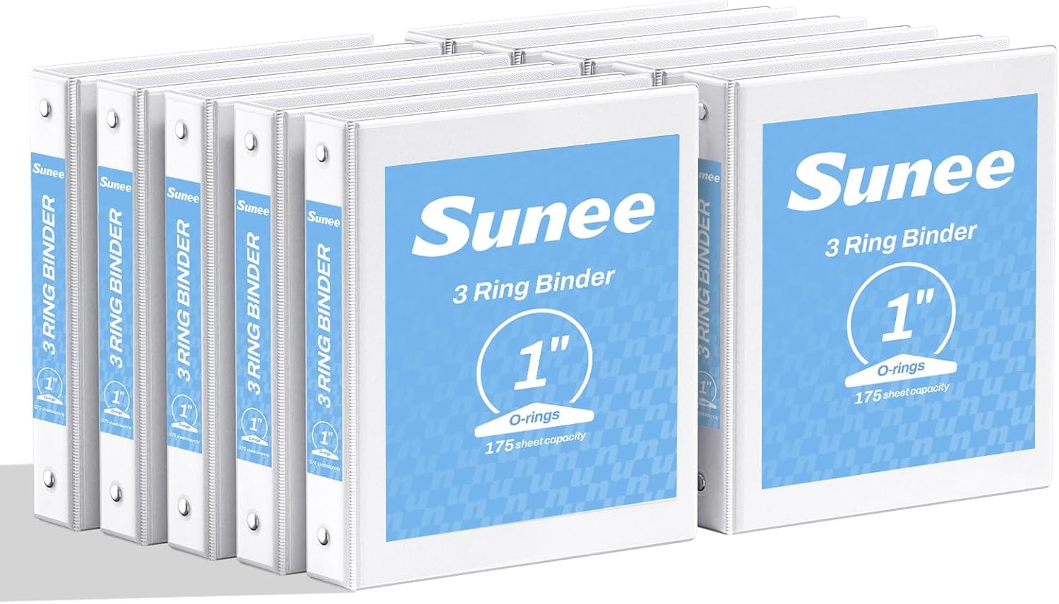 image:imageSUNEE 2 Inch Binders 3 Ring 4 Pack PVCFree Clear View 2 Binders Fits 85x11 Inches for School Office amp Home Use WhiteWhite