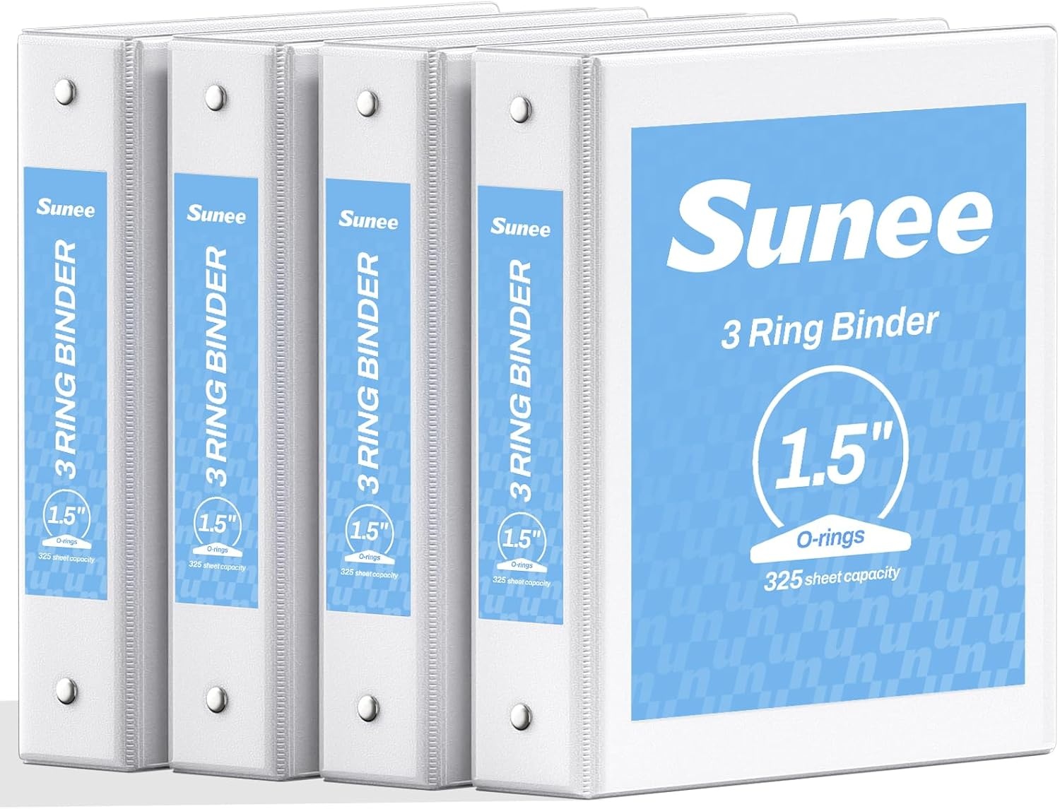 image:imageSUNEE 2 Inch Binders 3 Ring 4 Pack PVCFree Clear View 2 Binders Fits 85x11 Inches for School Office amp Home Use WhiteWhite