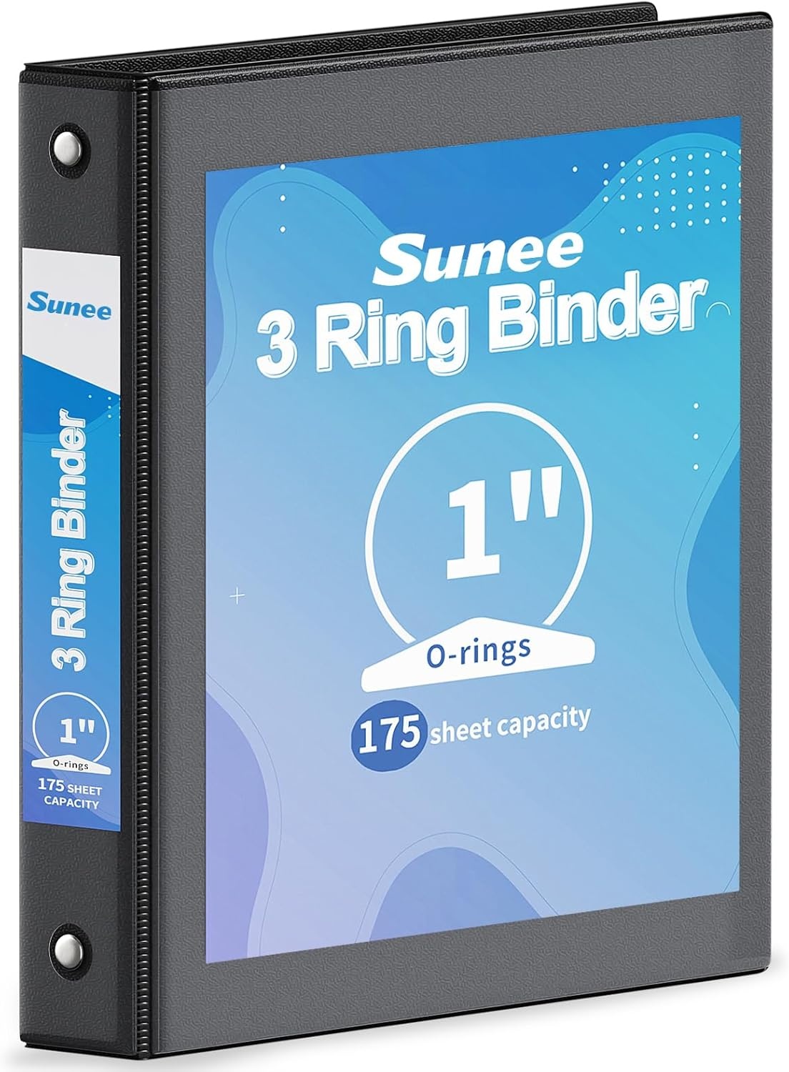 image:imageSUNEE 3 Ring Binder 15 Inch 1 Pack Clear View Binder Three Ring PVCFree Fit 85x11 Inches for School or Office Supplies Cobalt BlueBlack