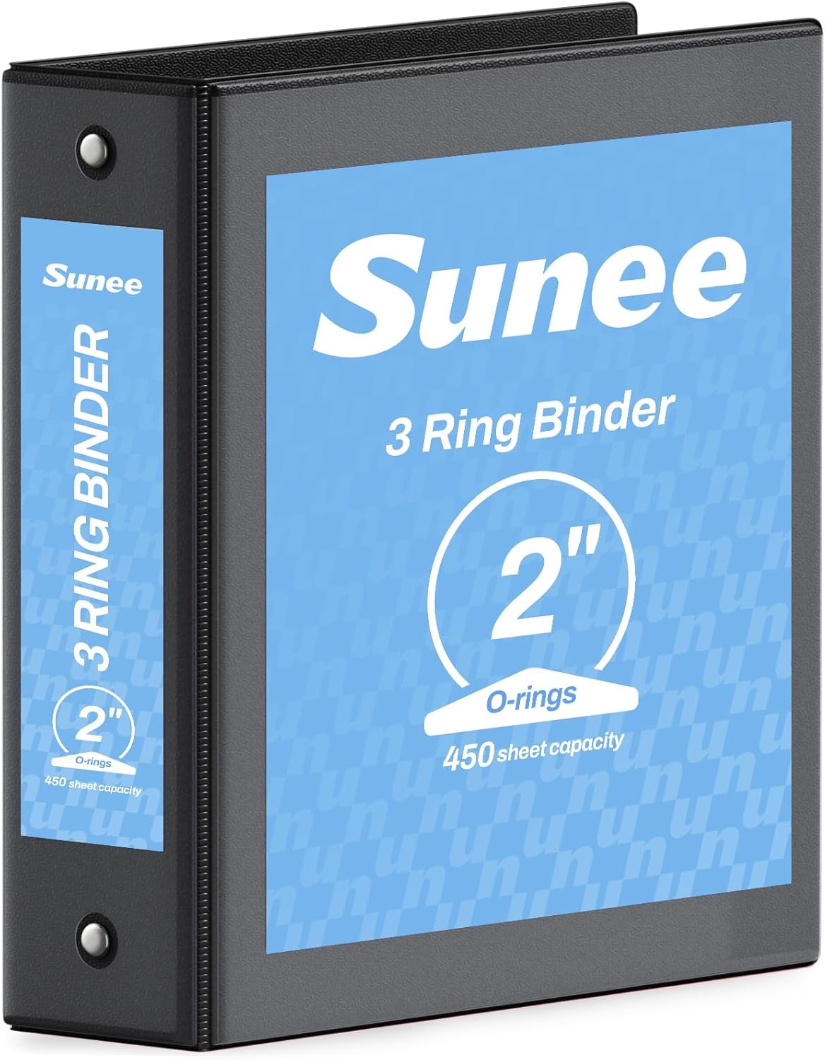image:imageSUNEE 3 Ring Binder 15 Inch 1 Pack Clear View Binder Three Ring PVCFree Fit 85x11 Inches for School or Office Supplies Cobalt BlueBlack