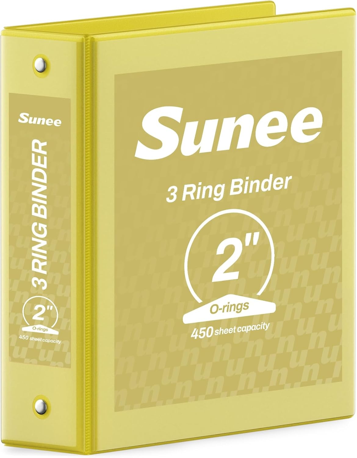 image:imageSUNEE 3 Ring Binder 15 Inch 1 Pack Clear View Binder Three Ring PVCFree Fit 85x11 Inches for School or Office Supplies Cobalt BlueYellow