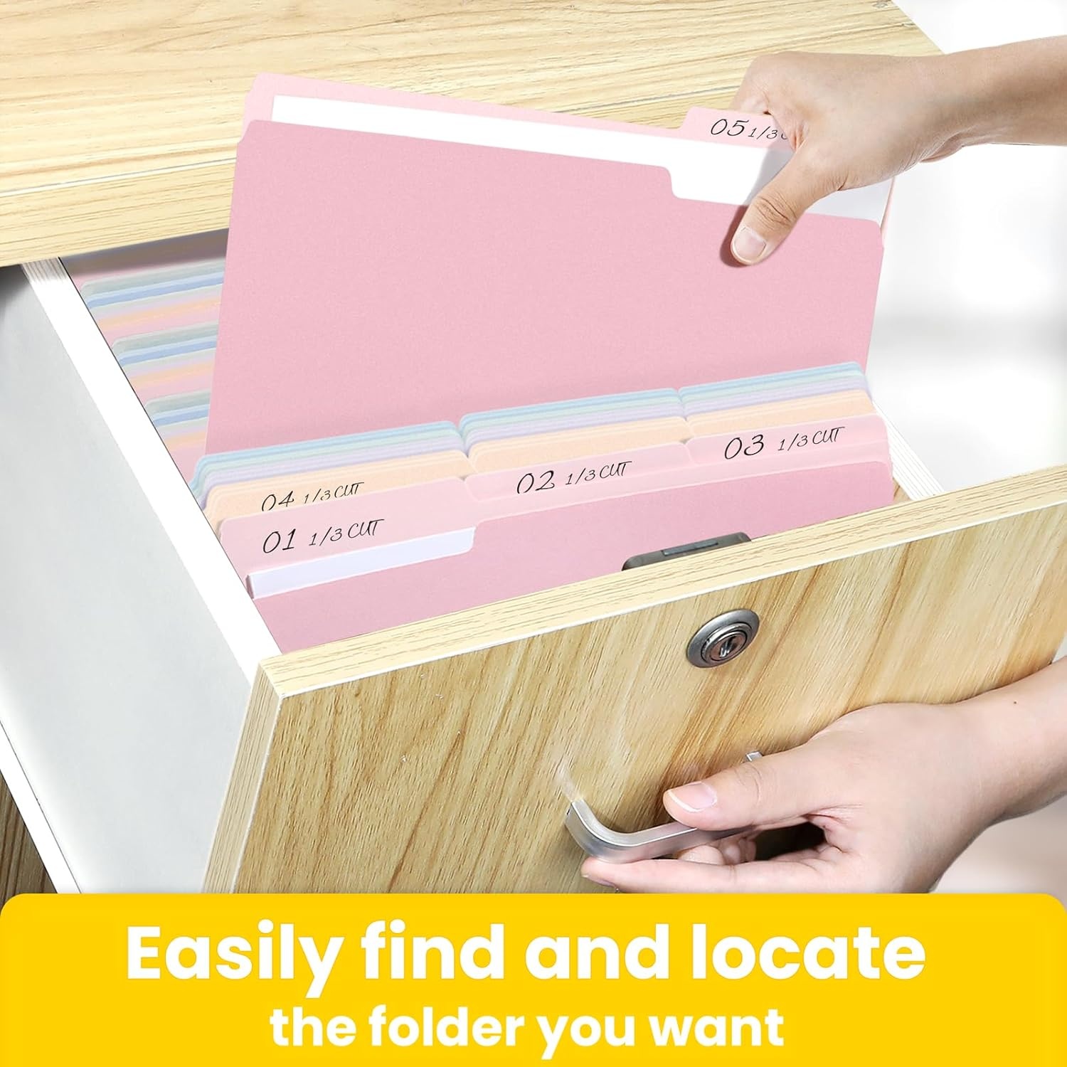 image:imageSUNEE File Folders 100 Pack Manilla Folders 85 x 11 10 Colors Folder Office Organization Home School Folders for Documents Files Paper10 Pastel Colors