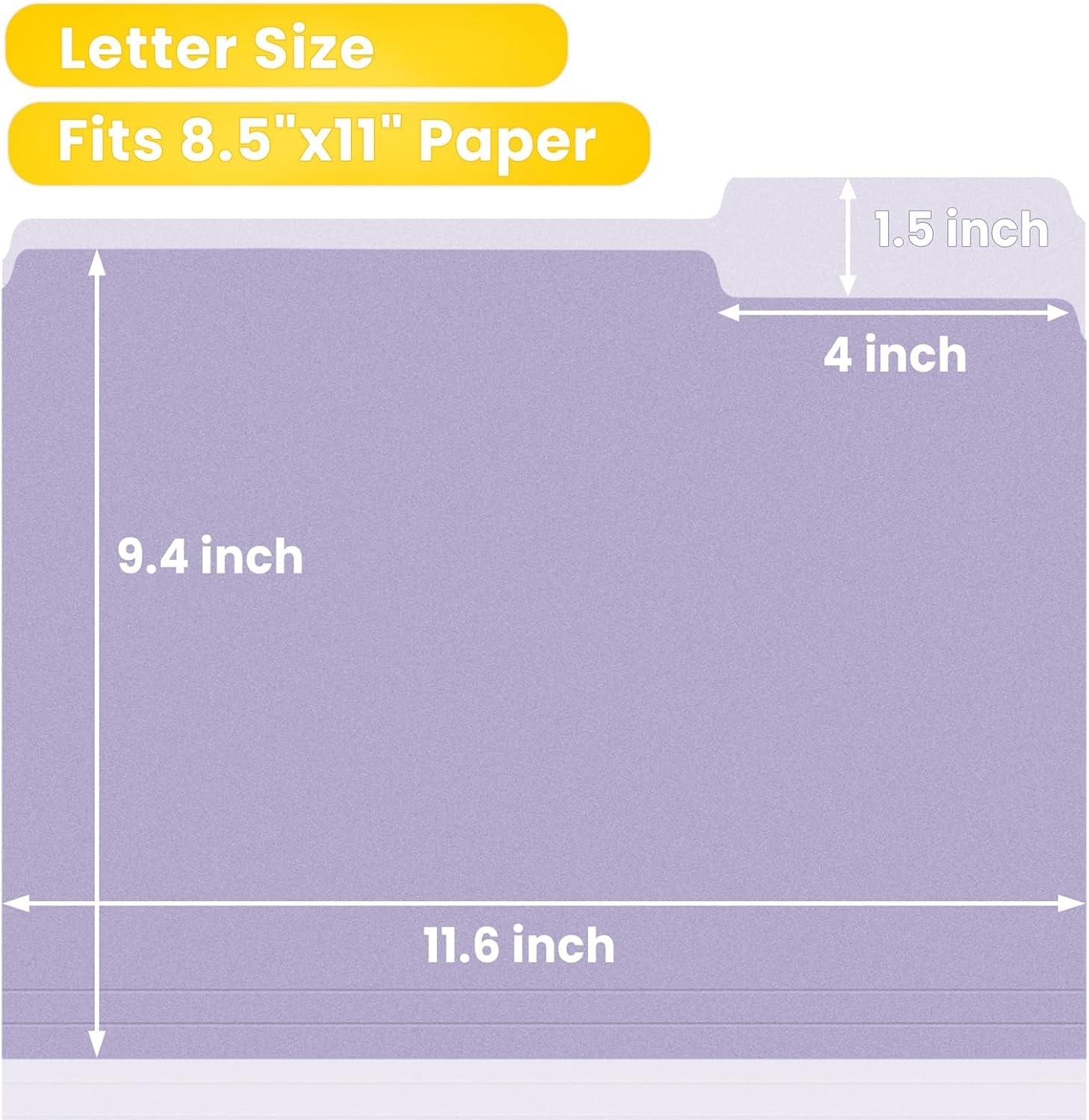 image:imageSUNEE File Folders 100 Pack Manilla Folders 85 x 11 10 Colors Folder Office Organization Home School Folders for Documents Files Paper10 Pastel Colors