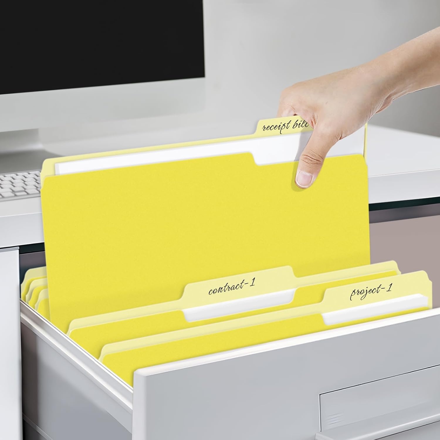 image:imageSUNEE File Folders 120 Pack Manilla Folders 85 x 11 Colored File Folders Home Office School Supplies for Documents Files Paper PinkYellow