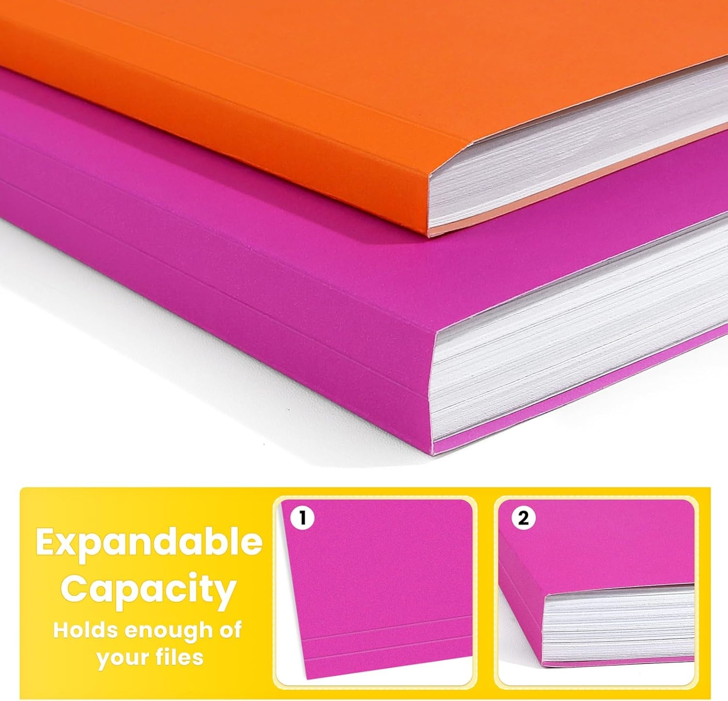 image:imageSUNEE File Folders 150 Pack Manilla Folders 85 x 11 Colored File Folders Home Office School Supplies for Documents Files Paper OrangeMulticolored