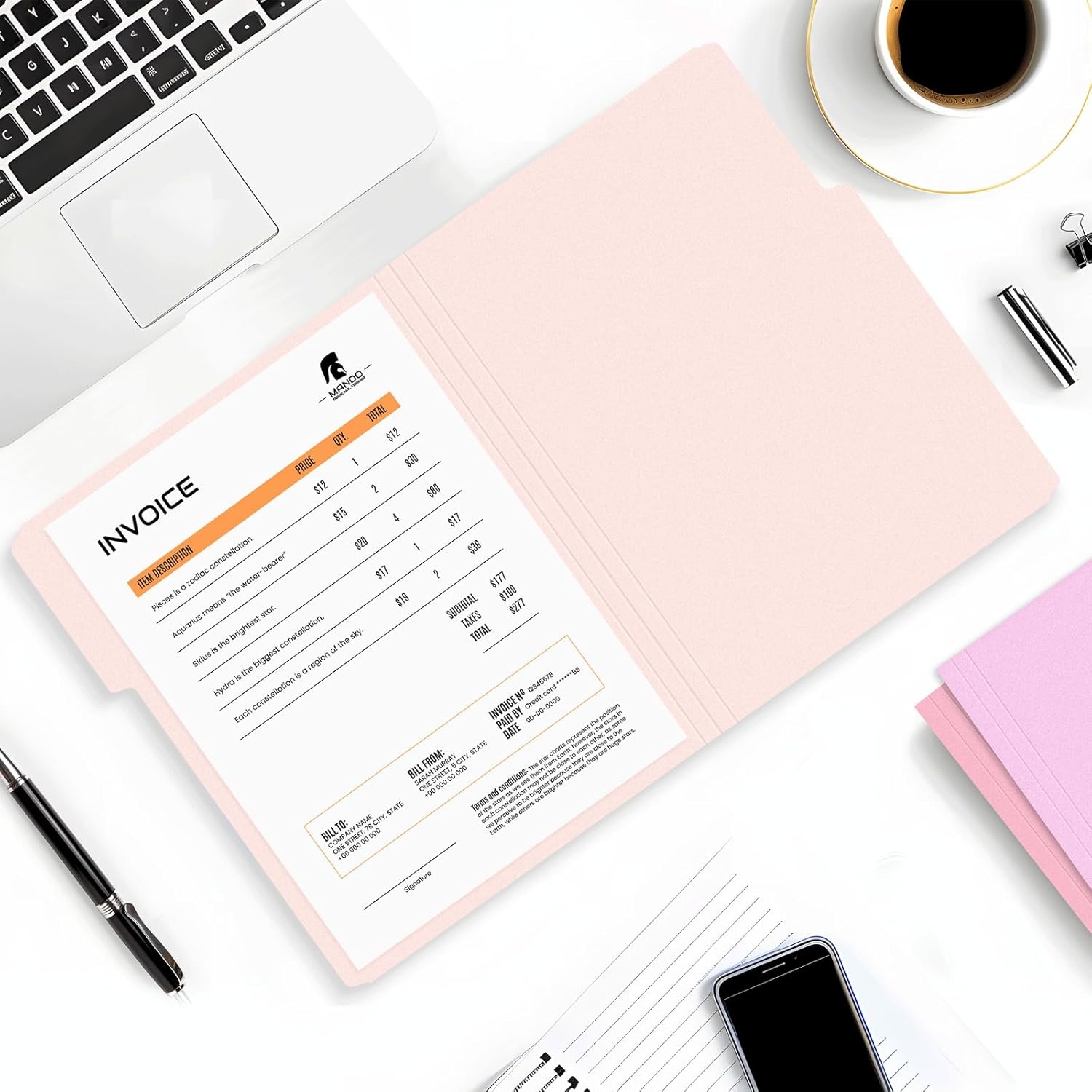 image:imageSUNEE File Folders 150 Pack Manilla Folders 85 x 11 Colored File Folders Home Office School Supplies for Documents Files Paper OrangeSoft Colors