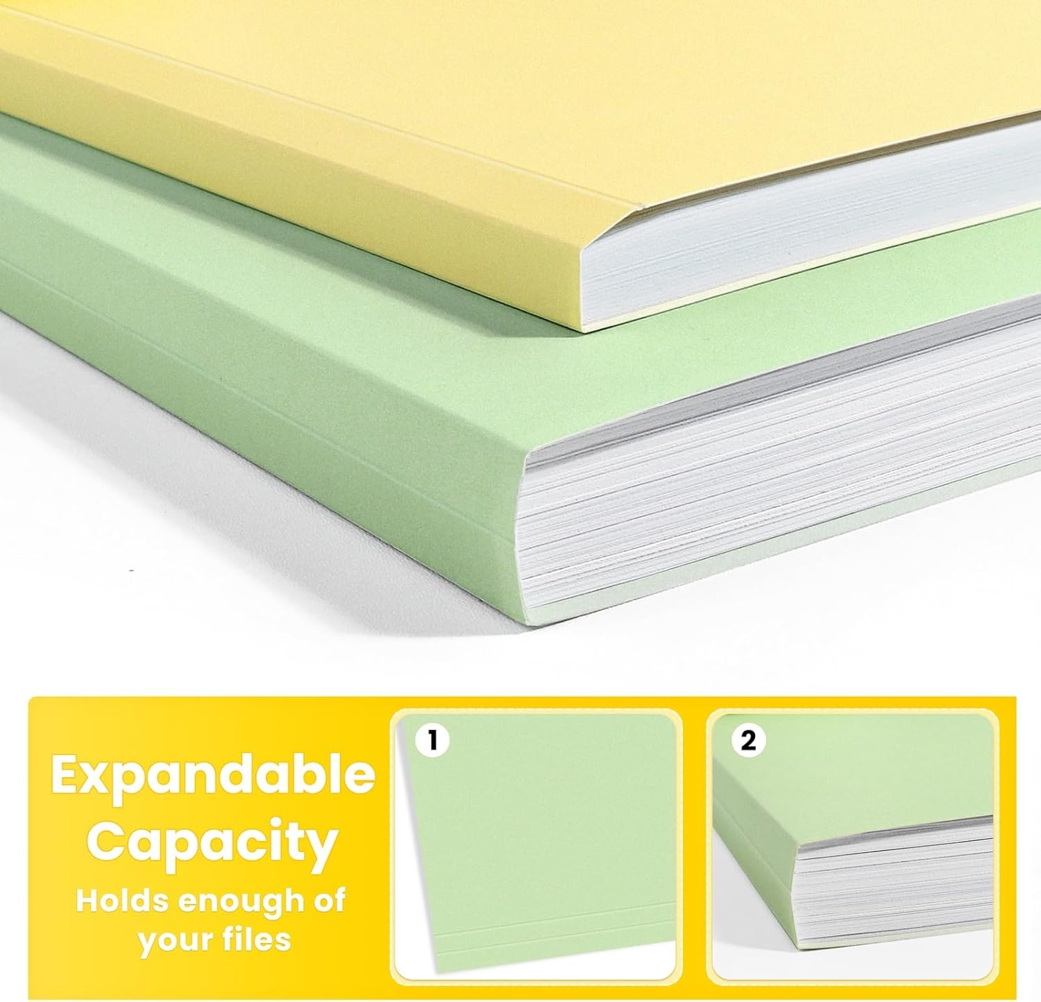 image:imageSUNEE File Folders 18 Pack Manilla Folders 85 x 11 13 Cut Tab for Easy Labeling and Organization Durable Standard Paper for Home Office School Filing12 Bright Colors