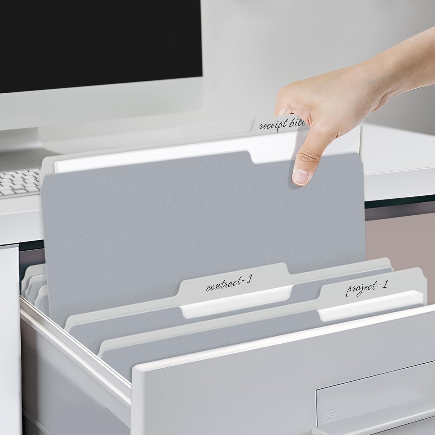 image:imageSUNEE File Folders 18 Pack Manilla Folders 85 x 11 Colored Folders Office Organization Home School Folder for Documents Files PaperPink ColorGray