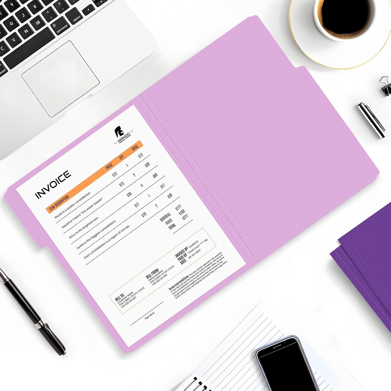 image:imageSUNEE File Folders 18 Pack Manilla Folders 85 x 11 Colored Folders Office Organization Home School Folder for Documents Files PaperPink ColorPurple