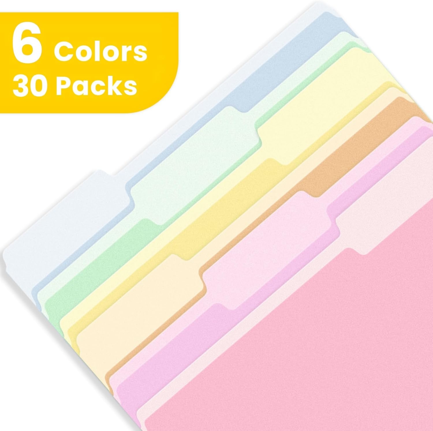 image:imageSUNEE File Folders 30 Pack Manilla Folders 85 x 11 Colored File Folders Home Office School Supplies for Documents Files Paper 6 Bright Colors6 Bright Colors