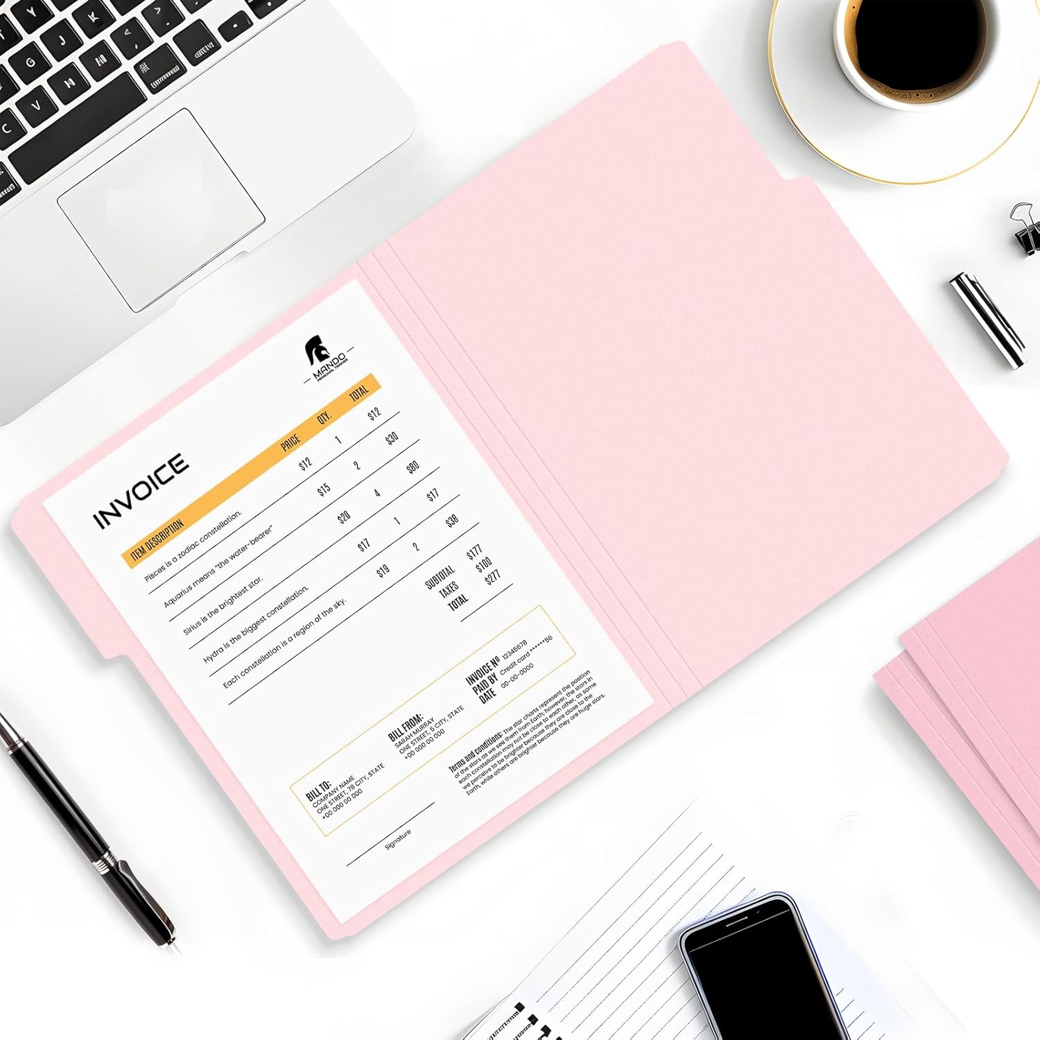 image:imageSUNEE File Folders 30 Pack Manilla Folders 85 x 11 Colored File Folders Home Office School Supplies for Documents Files Paper6 Pastel ColorsPink