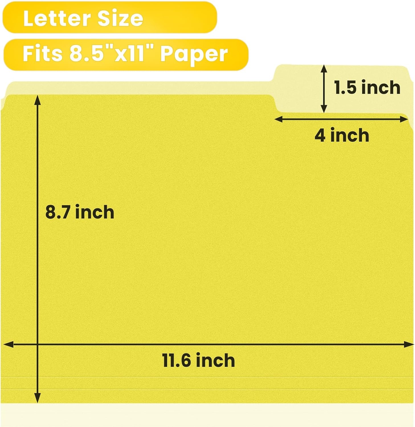 image:imageSUNEE File Folders 30 Pack Manilla Folders 85 x 11 Colored File Folders Home Office School Supplies for Documents Files Paper6 Pastel ColorsYellow