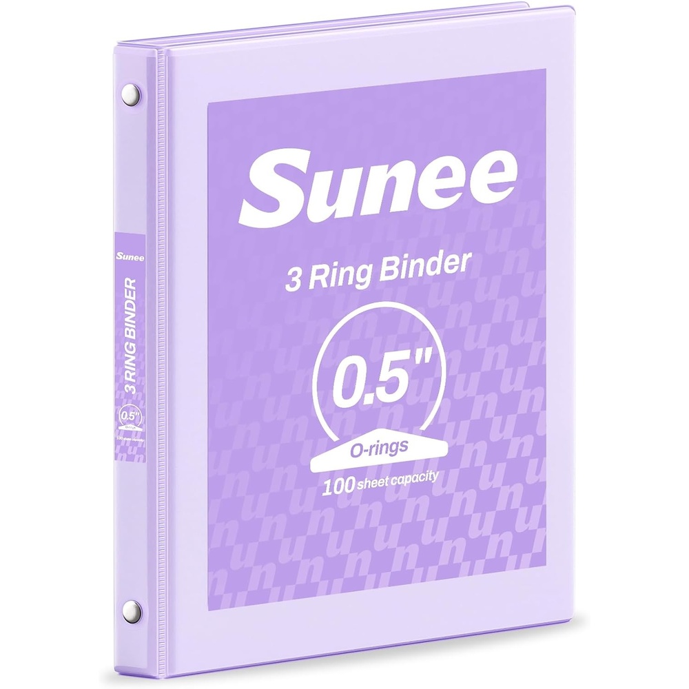 image:imageSUNEE 3 Ring Binder 15 Inch 1 Pack Clear View Binder Three Ring PVCFree Fit 85x11 Inches for School or Office Supplies Cobalt BluePurple