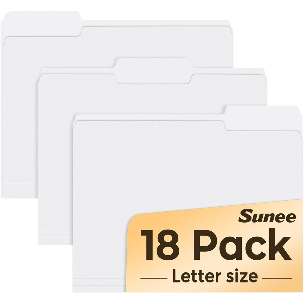 image:imageSUNEE File Folders 18 Pack Manilla Folders 85 x 11 Colored Folders Office Organization Home School Folder for Documents Files PaperPink ColorWhite