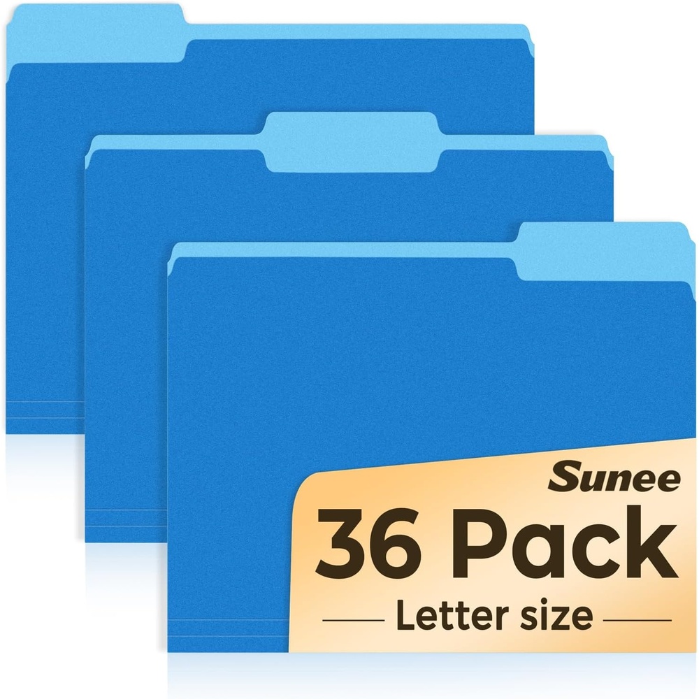 image:imageSUNEE File Folders 30 Pack Manilla Folders 85 x 11 Colored File Folders Home Office School Supplies for Documents Files Paper6 Pastel ColorsBlue