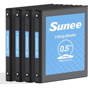 image:imageSUNEE 2 Inch Binders 3 Ring 4 Pack PVCFree Clear View 2 Binders Fits 85x11 Inches for School Office amp Home Use WhiteBlack