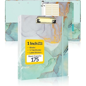 image:imageSUNEE 3 Ring Binder  1 Inch Cute Decorative Green Marble Heavy Duty Fits 85x11 Inches for School amp OfficeGreen Marble