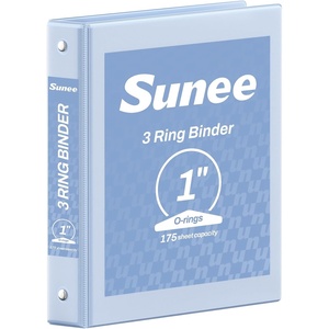 image:imageSUNEE 3 Ring Binder 15 Inch 1 Pack Clear View Binder Three Ring PVCFree Fit 85x11 Inches for School or Office Supplies Cobalt BlueHaze Blue