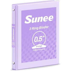 image:imageSUNEE 3 Ring Binder 15 Inch 1 Pack Clear View Binder Three Ring PVCFree Fit 85x11 Inches for School or Office Supplies Cobalt BluePurple