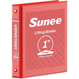 image:imageSUNEE 3 Ring Binder 15 Inch 1 Pack Clear View Binder Three Ring PVCFree Fit 85x11 Inches for School or Office Supplies Cobalt BlueRed