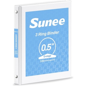 image:imageSUNEE 3 Ring Binder 15 Inch 1 Pack Clear View Binder Three Ring PVCFree Fit 85x11 Inches for School or Office Supplies Cobalt BlueWhite