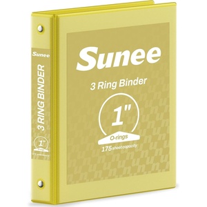 image:imageSUNEE 3 Ring Binder 15 Inch 1 Pack Clear View Binder Three Ring PVCFree Fit 85x11 Inches for School or Office Supplies Cobalt BlueYellow