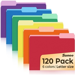 image:imageSUNEE File Folders 120 Pack Manilla Folders 85 x 11 Colored File Folders Home Office School Supplies for Documents Files Paper PinkAssorted Colors