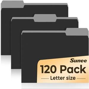 image:imageSUNEE File Folders 120 Pack Manilla Folders 85 x 11 Colored File Folders Home Office School Supplies for Documents Files Paper PinkBlack