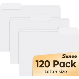 image:imageSUNEE File Folders 120 Pack Manilla Folders 85 x 11 Colored File Folders Home Office School Supplies for Documents Files Paper PinkWhite