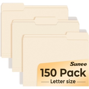 image:imageSUNEE File Folders 150 Pack Manilla Folders 85 x 11 Colored File Folders Home Office School Supplies for Documents Files Paper OrangeManilla