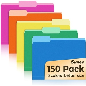 image:imageSUNEE File Folders 150 Pack Manilla Folders 85 x 11 Colored File Folders Home Office School Supplies for Documents Files Paper OrangeMulticolored