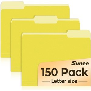image:imageSUNEE File Folders 150 Pack Manilla Folders 85 x 11 Colored File Folders Home Office School Supplies for Documents Files Paper OrangeYellow