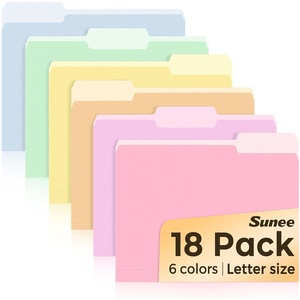 image:imageSUNEE File Folders 18 Pack Manilla Folders 85 x 11 Colored Folders Office Organization Home School Folder for Documents Files PaperPink ColorBright Colors