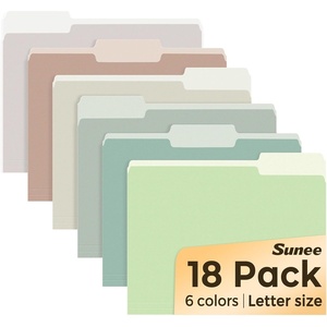 image:imageSUNEE File Folders 18 Pack Manilla Folders 85 x 11 Colored Folders Office Organization Home School Folder for Documents Files PaperPink ColorMorandi Colors