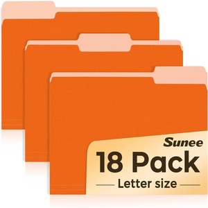 image:imageSUNEE File Folders 18 Pack Manilla Folders 85 x 11 Colored Folders Office Organization Home School Folder for Documents Files PaperPink ColorOrange