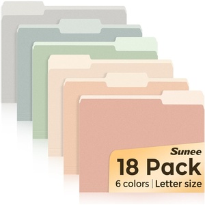 image:imageSUNEE File Folders 18 Pack Manilla Folders 85 x 11 Colored Folders Office Organization Home School Folder for Documents Files PaperPink ColorPastel Colors