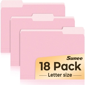image:imageSUNEE File Folders 18 Pack Manilla Folders 85 x 11 Colored Folders Office Organization Home School Folder for Documents Files PaperPink ColorPink