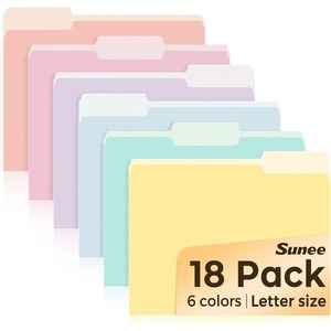 image:imageSUNEE File Folders 18 Pack Manilla Folders 85 x 11 Colored Folders Office Organization Home School Folder for Documents Files PaperPink ColorSoft Colors