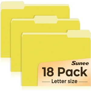 image:imageSUNEE File Folders 18 Pack Manilla Folders 85 x 11 Colored Folders Office Organization Home School Folder for Documents Files PaperPink ColorYellow