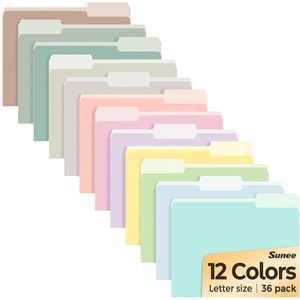 image:imageSUNEE File Folders 30 Pack Manilla Folders 85 x 11 Colored File Folders Home Office School Supplies for Documents Files Paper 6 Bright Colors12 Bright Colors