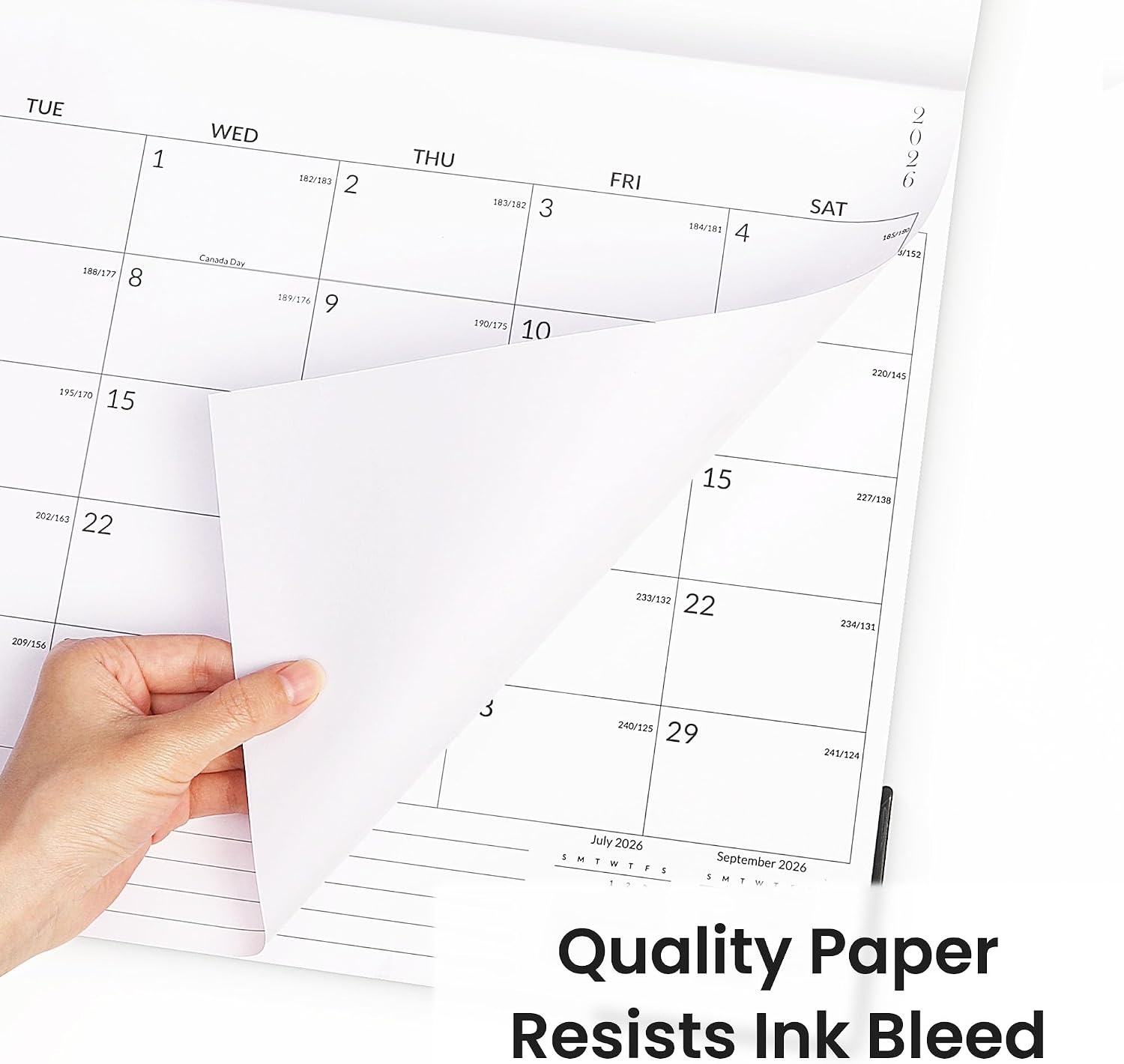 image:imageSUNEE 2026 Desk Calendar 18 Month Calendar Oct 2025 Mar 2027 17 x 12 Desktop Calendar 2026 with Notes for Planning Organizing in Family School or Office White 2026 Calendar Pack of 2