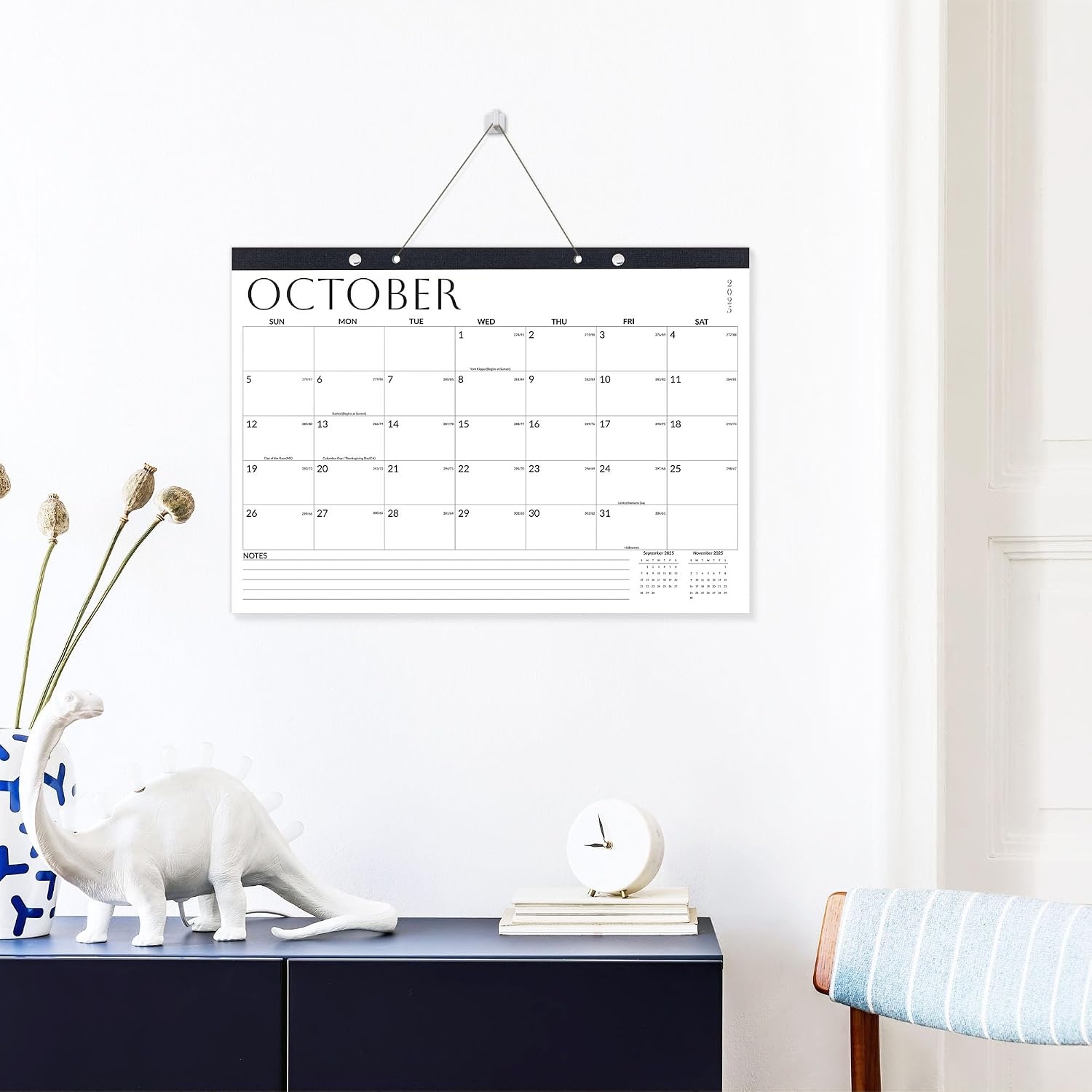 image:imageSUNEE 2026 Desk Calendar 18 Month Calendar Oct 2025 Mar 2027 17 x 12 Desktop Calendar 2026 with Notes for Planning Organizing in Family School or Office White 2026 Calendar Pack of 2
