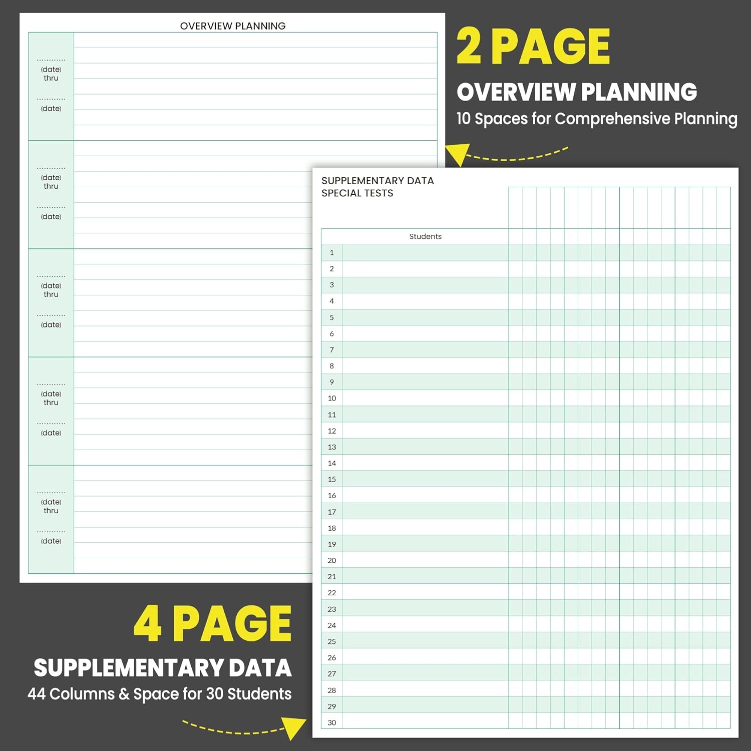 image:imageSUNEE 6 Period Teacher Lesson Plan Book Days Vertically Undated Teacher Planner 20242025 Academic Year 85x11 Inch 104 Pages52 Sheets 40 Weeks Waterproof Plastic Cover Back Pocket Black