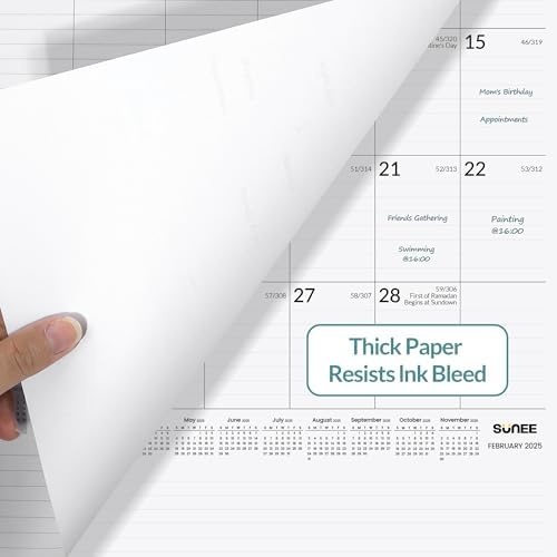 image:imageSUNEE Calendar 2025 18 Months Wall Calendar Oct 2024 Mar 2026 12x17 Big Hanging Calendar with Note Past Month and Next Month for Organizing amp Planning Black