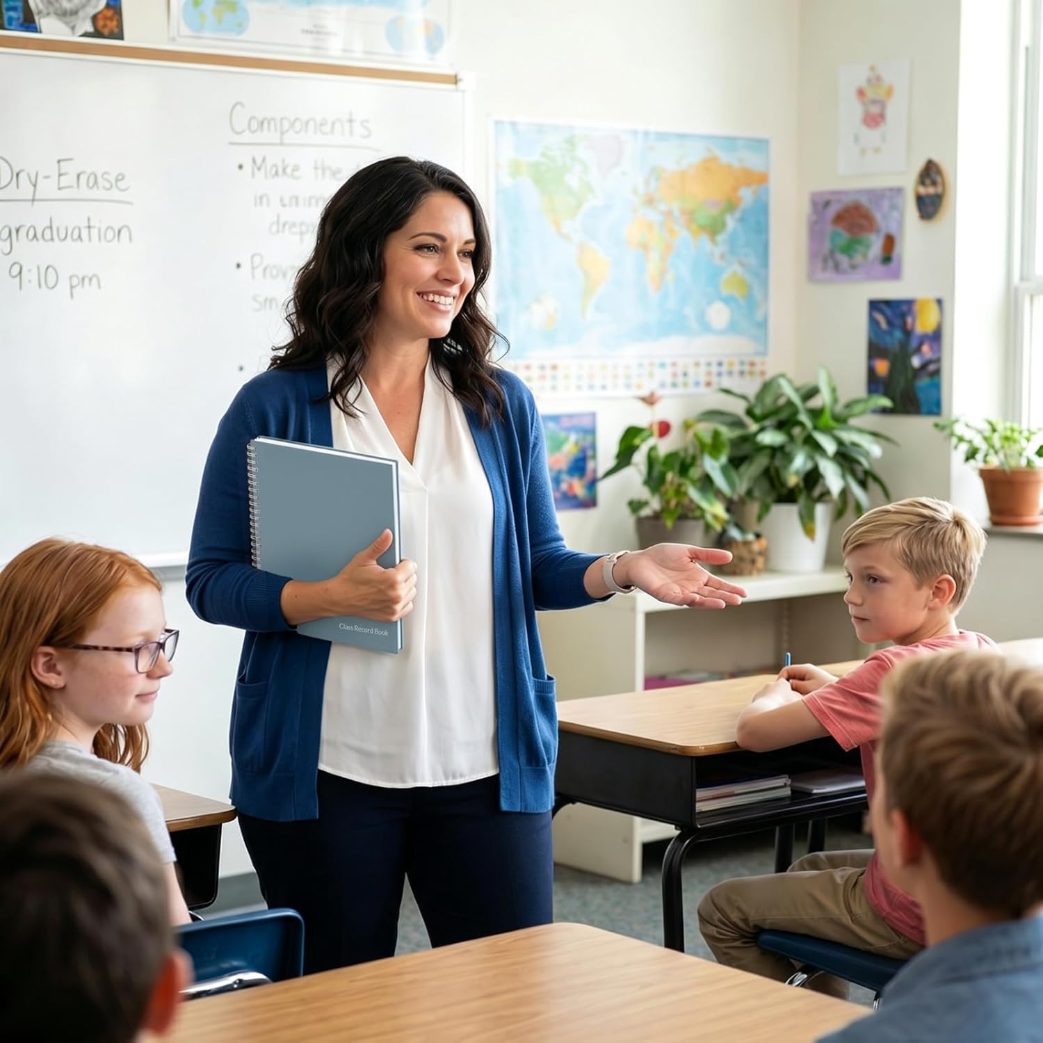 image:imageSUNEE Teacher Class Record Book for 910 weeks 36 Names 85x11 Inch 104 Pages 52 Sheets 100gsm Thick Paper Larger Grade Recording up to 36 Students with WaterResistant Plastic Cover BlueBlue