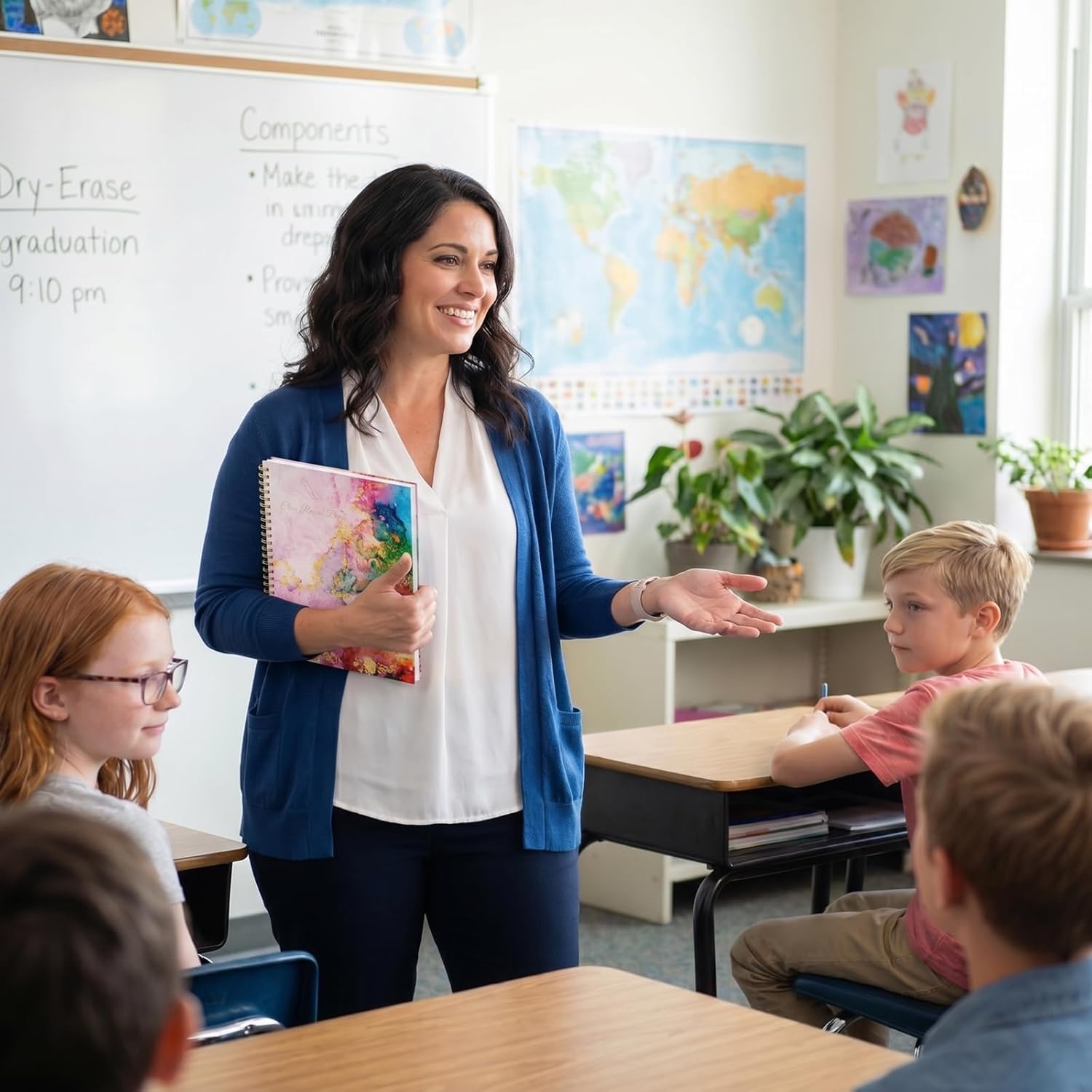 image:imageSUNEE Teacher Class Record Book for 910 weeks 36 Names 85x11 Inch 104 Pages 52 Sheets 100gsm Thick Paper Larger Grade Recording up to 36 Students with WaterResistant Plastic Cover BluePink Marble