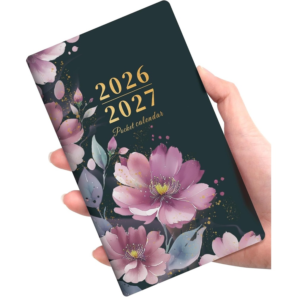 image:imageSUNEE Monthly Planner May 2026 to June 20287 x 10 Large Calendar Book Big Size Desk Organizer for Business School Notes 100 GSM Paper Peony BloomPurple Flower