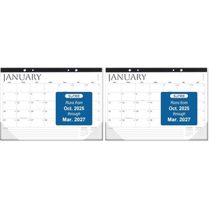 image:imageSUNEE 2026 Desk Calendar  18 Month Calendar Oct 2025  Mar 2027 17 x 12 Desktop Calendar 2026 with Notes for Planning Organizing in Family School or Office White 2026 Calendar Pack of 2