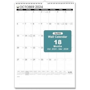 image:imageSUNEE Calendar 2025 18 Months Wall Calendar Oct 2024  Mar 2026 12x17 Big Hanging Calendar with Note Past Month and Next Month for Organizing amp Planning Black