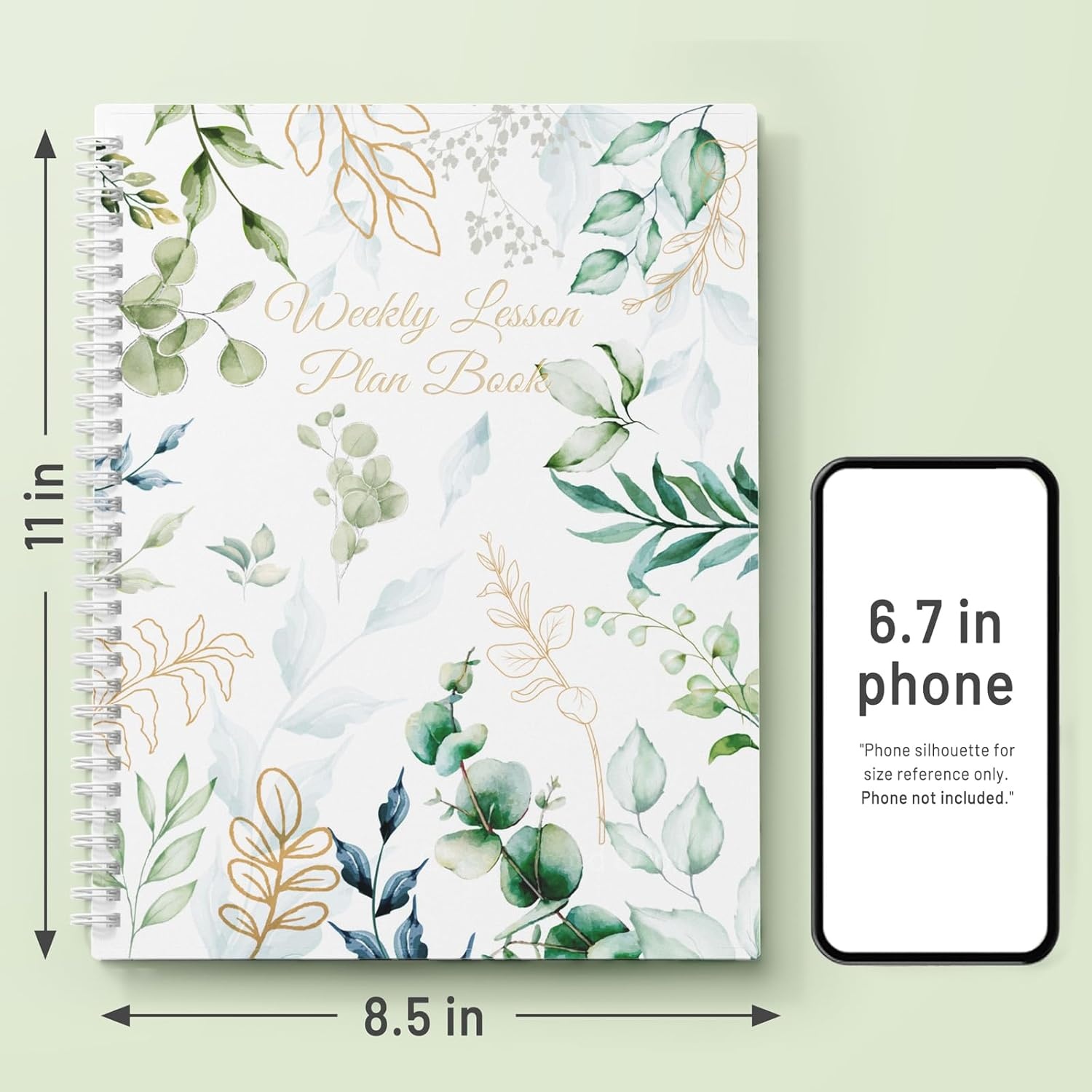 image:imageSUNEE 8 Period Teacher Lesson Plan Book Days Vertically Undated Teacher Planner 20262027 Academic Year 85 x 11 Inch 104 Pages52 Sheets 40 Weeks Waterproof Plastic Cover Back Pocket BlueFull Leaf